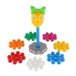 Műanyag gyűrűs rakosgató torony 26 cm – 3 változat