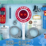 Rendőrségi készlet 10 elemmel, világító tárcsával