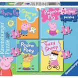 Első Peppa malac kirakóm 4 az 1-ben (2–5 darab) RAVENSBURGER