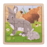 Bigjigs Toys puzzle anya nyúl és nyuszi