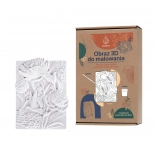 Candellana gipsz 3D kifestő – pünkösdi rózsa virágok, szett festékekkel és ecsetekkel