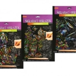 Szivárványos kaparós kép Kutyák 20x25 cm