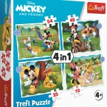 4 az 1-ben puzzle – nagyszerű nap MICKEY EGÉRREL