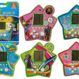 Zsebes elektronikus Tetris játék – csillag, zöld