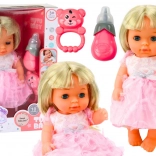 Baba Rózsaszín Ruhában Kiegészítőkkel és Hangokkal