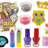 Kreatív készlet sminkeléshez és körömdíszítéshez Bagoly