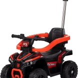 CHIPOLINO piros ATV stílusú futóbicikli tolókarral