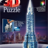 Ravensburger 3D puzzle Chrys épület Éjszakai Kiadás LED világítással