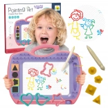 Woopie mágneses rajztábla pecsétekkel és sablonokkal