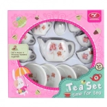 Porcelán teás készlet pillangókkal gyerekeknek