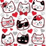 Vasrátét Cicás Aranyos Arcok