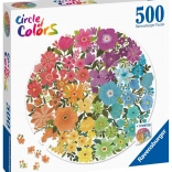 Ravensburger puzzle kör színek – virágok 500 darab