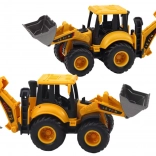 építőipari jármű kotrógép két állítható kanállal sárga