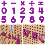 Masterkidz készlet számjegyekkel és matematikai jelekkel fali STEM panelekhez, 82 darab