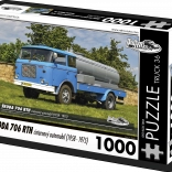 Retro-autók puzzle Škoda 706 RTH tartálykocsi – 1000 darab