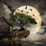 Puzzle ENJOY – Rönkház a sziklaszirten, 1000 darabos