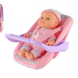 Baba játék 20 cm hordozó/autósülésben