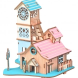 Woodcraft Fából készült 3D puzzle Ház a folyó mellett