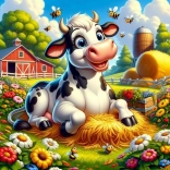 Cuki Tehénke és Barátai Puzzle 50 Darab