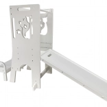 Növekvő tanulótorony cicával, csúszdával és táblával