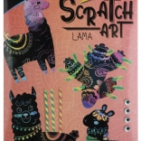 Kreatív készlet Karcolható Állatok Lama