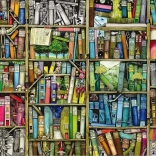 Ravensburger puzzle bizarr könyvtár 1000 darabos