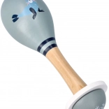 Fa maracas fóka motívummal gyerekeknek 16 × 5 cm
