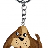 Fa kulcstartó Kutya