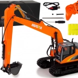 HUINA 1:14-es távirányítós lánctalpas markoló fém kanállal