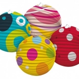 Színes papír lampion gömb 25 cm