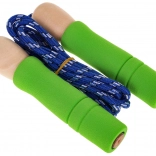 Gyerek ugrókötél fa fogantyúkkal és gumiból készült végekkel