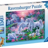 Ravensburger puzzle Egyszarvúk a naplemente fényében, 150 darab