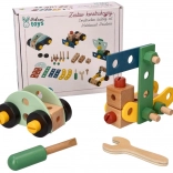 Fa építő készlet kis építőknek