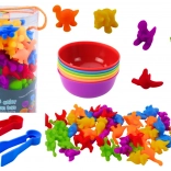 Oktató osztályozó készlet színek és számolás tanulására Dinoszauruszok 48 db