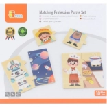 Viga fa memóriakártya – foglalkozások – 24 darab, 8 szakma