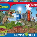 SCHMIDT Puzzle Schleich őskori dinoszauruszok 100 darabos figurával