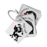 Kontrasztos kártyák színes elemmel babáknak