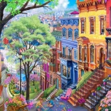 Bluebird Tavaszi város puzzle 1000 darabból