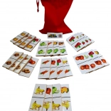 Fa dominó Gyümölcsök és zöldségek 28 darab