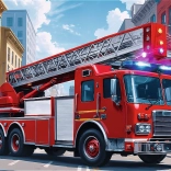 Tűzoltóautó Kirakó 60 Darab