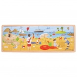 Fa puzzle a tengerparton