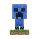 LED lámpa MINECRAFT – Creeper, kék (10 cm)