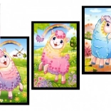 Flitteres mini kép láma 10 × 16 cm