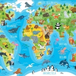 EDUCA Puzzle Világállatok térképe 150 darab
