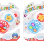 Műanyag hangos telefon gyermekeknek elemmel