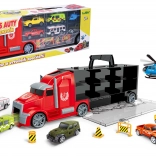 Vontató kisautókkal és helikopterrel 42 cm