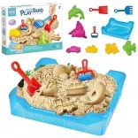 WOOPIE Kinetikus homok 0,5 kg Készlet asztal formákkal