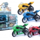 Fém versenymotor 11 cm