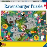 RAVENSBURGER puzzle Koalák és lajhárok 2×24 darab