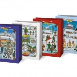 Karácsonyi ajándéktáska L JOSEF LADA motívumokkal